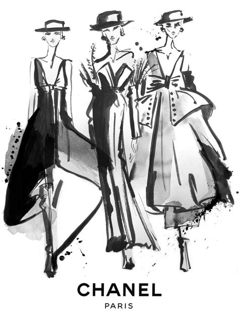 dessin de mode haute couture chanel|elegant chanel dresses.